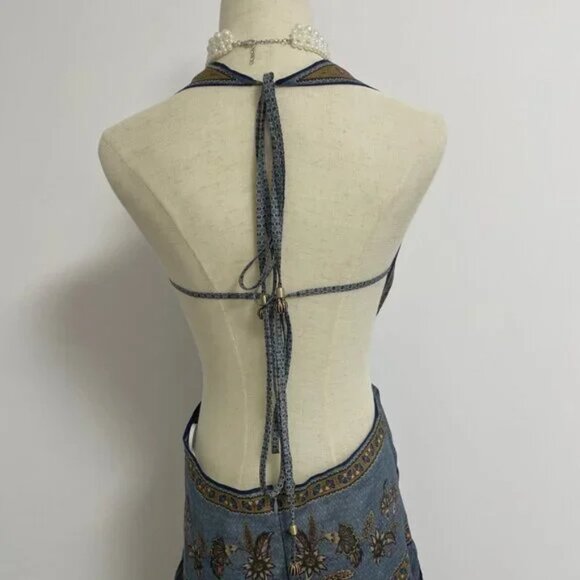 NW0T ！Zimmermann Ascension open-back printed cotton-voile halterneck maxi dress - Picture 11 of 14